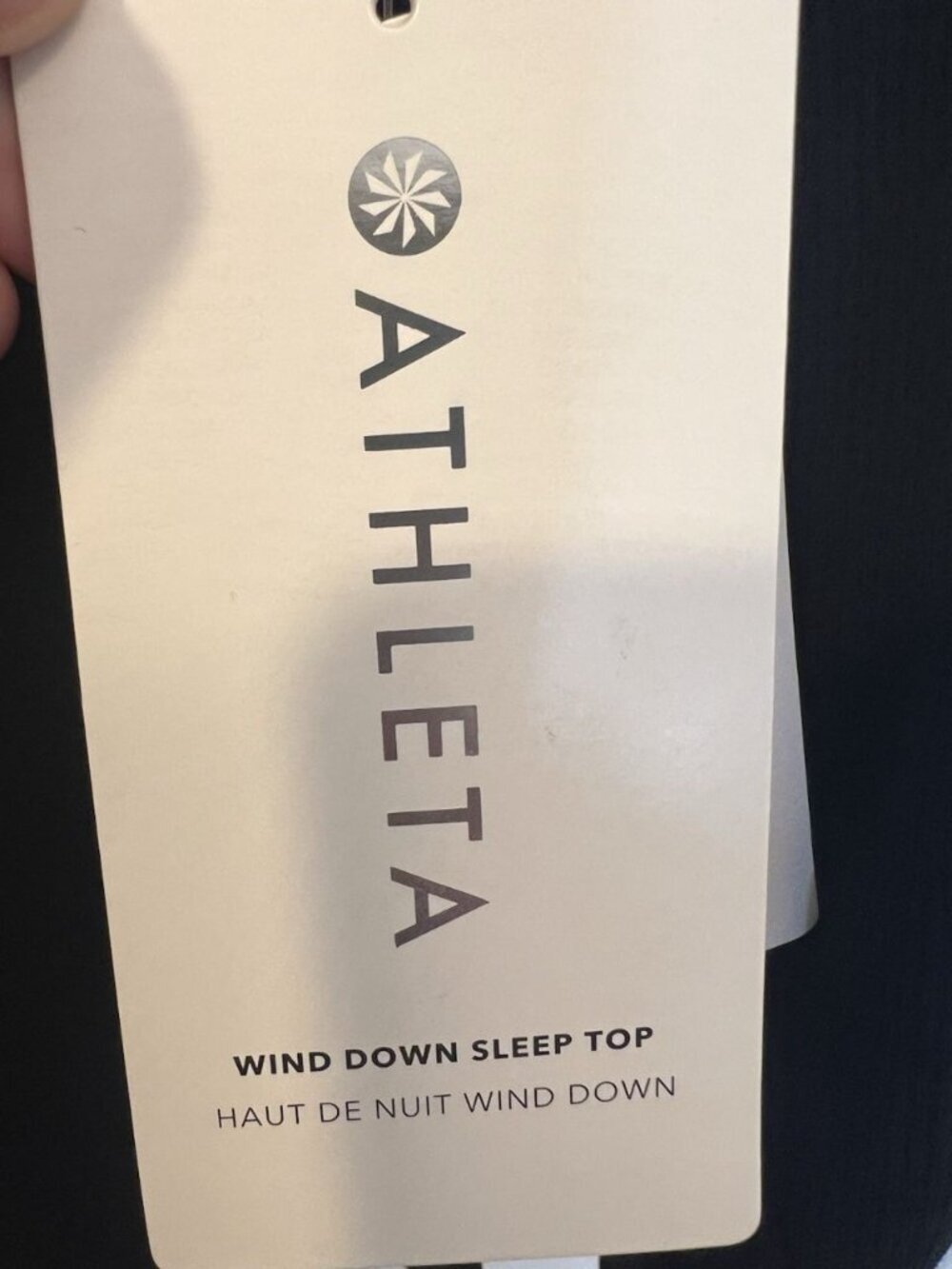 Athleta Women's Wind Down Sleep Top Henley Large Black Modal Soft Stretch NWT - Picture 5 of 10